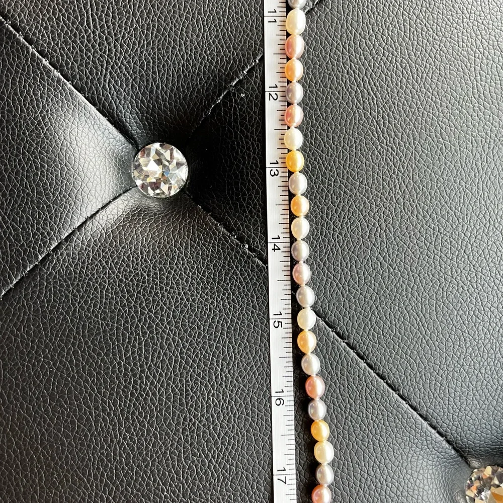 Elegant Multicolor Genuine Pearl Necklace & Earring Set - Picture 2 of 6